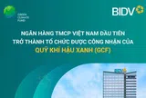 BIDV ghi dấu trên thị trường tài chính xanh
