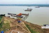 Hà Nội: Cận cảnh thi công cầu Ngọc Hồi vượt sông Hồng trị giá hơn 11.000 tỷ đồng