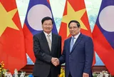 Thủ tướng Phạm Minh Chính hội kiến Tổng Bí thư, Chủ tịch nước Lào