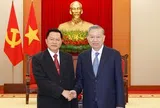 Tổng Bí thư Tô Lâm tiếp Đoàn đại biểu cấp cao Bộ Công an Lào