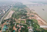 Toàn cảnh khu đất xây dựng công viên rộng gần 20ha ven sông Hồng