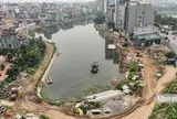Hà Nội: Ì ạch thi công cải tạo hồ Tứ Liên