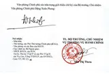 Giới thiệu chữ ký của Bộ trưởng, Chủ nhiệm và Phó Chủ nhiệm Văn phòng Chính phủ