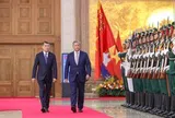 Thủ tướng Lê Minh Hưng chủ trì lễ đón chính thức Thủ tướng Campuchia