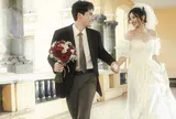 "O Hồng" Lê Hạ Anh mặc váy cưới, danh tính chú rể gây bất ngờ