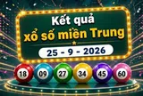 XSMT 25/9 - Kết quả xổ số miền Trung hôm nay 25/9/2026 - XSMT ngày 25 tháng 9