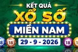 XSMN 29/9 - Kết quả XSMN ngày 29/9/2026 - Xổ số miền Nam ngày 29 tháng 9