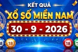 XSMN 30/9 - Kết quả xổ số miền Nam ngày 30 tháng 9
