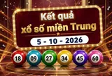 XSMT 5/10 - Kết quả xổ số miền Trung hôm nay 5/10/2026 - XSMT ngày 5 tháng 10