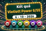 Vietlott 6/10 - Kết quả xổ số Vietlott Power 6/55 hôm nay ngày 6 tháng 10