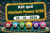 Vietlott 10/10 - Kết quả xổ số Vietlott Power 6/55 hôm nay 10/10/2026