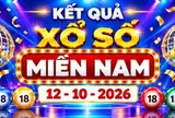 XSMN 12/10 - Kết quả xổ số miền Nam ngày 12 tháng 10