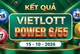 Vietlott 15/10 - Kết quả xổ số Vietlott Power 6/55 ngày 15 tháng 10