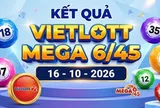 Vietlott 16/10 - Kết quả xổ số Vietlott Mega 6/45 ngày 16 tháng 10