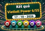 Vietlott 17/10 - Kết quả xổ số Vietlott Power 6/55 ngày 17 tháng 10