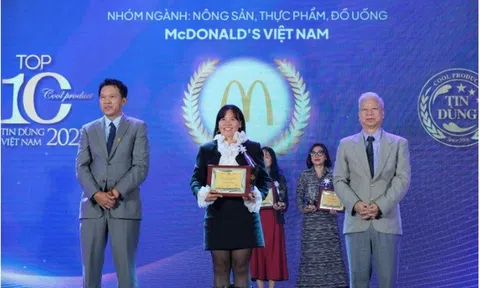 Mcdonald’s 5 năm liên tiếp đạt giải thưởng tin và dùng