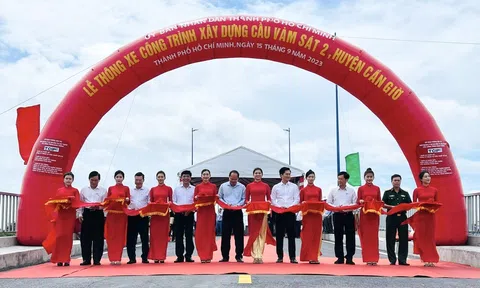 TP. HCM: Chính thức thông xe cầu Vàm Sát 2