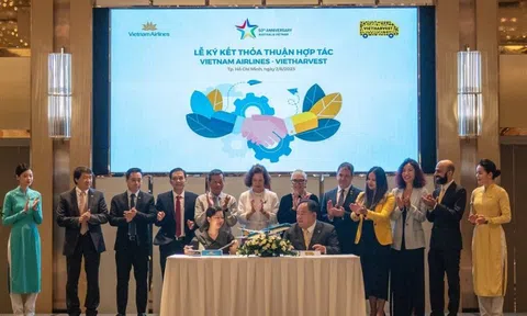 Vietnam Airlines cùng VietHarvest quyên góp các suất ăn hàng không