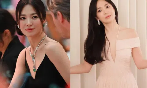 Gu ăn mặc quý phái, diện toàn trang sức đắt giá của Song Hye Kyo