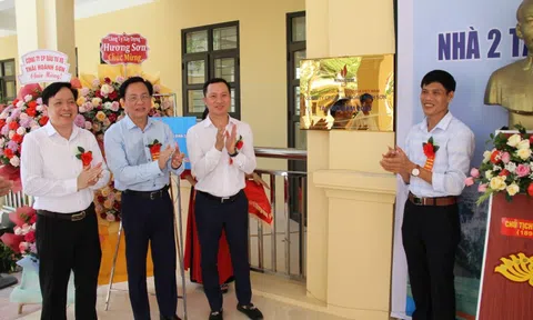 Petrovietnam và BSR khánh thành nhà 2 tầng, 6 phòng học tại Trường THCS Đông Sơn (Thái Bình)
