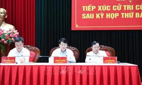 Thường trực Ban Bí thư Lương Cường tiếp xúc cử tri tại thành phố Thanh Hóa