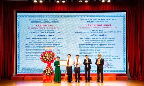 Trường Đại học Quốc tế Hồng Bàng đạt chuẩn kiểm định Chất lượng giáo dục cơ sở chu kỳ II