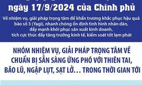 Nghị quyết số 143/NQ-CP: Nhóm nhiệm vụ, giải pháp trọng tâm về chuẩn bị sẵn sàng ứng phó với thiên tai