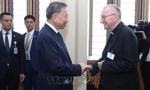 Tổng Bí thư, Chủ tịch nước Tô Lâm gặp Thủ tướng Tòa thánh Vatican