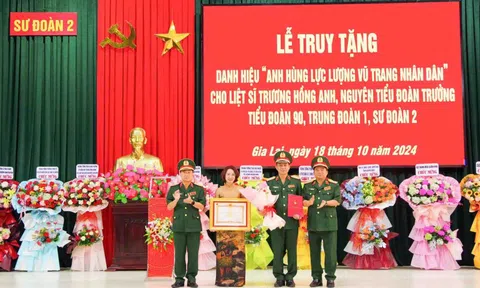 Truy tặng danh hiệu Anh hùng LLVTND cho nguyên Sư đoàn trưởng Sư đoàn 2 Trương Hồng Anh