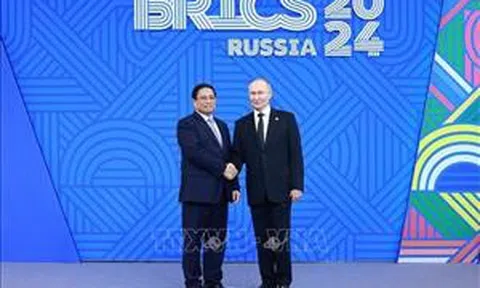 Lễ đón các Trưởng đoàn tham dự Hội nghị các Nhà lãnh đạo Nhóm BRICS mở rộng