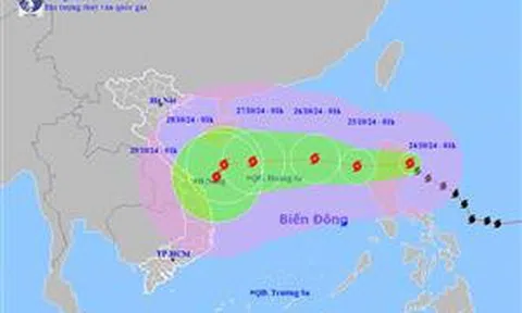 Thời tiết ngày 24/10: Bão Trà Mi mạnh cấp 10, di chuyển theo hướng Tây Tây Bắc