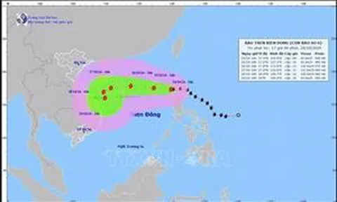 Bão số 6 có cường độ mạnh và hướng vào khu vực vùng biển ngoài khơi Trung Bộ