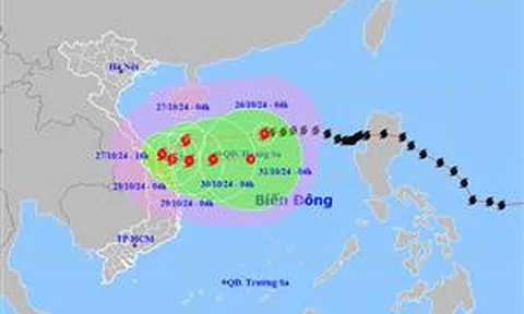 Thời tiết ngày 26/10: Bão số 6 mạnh cấp 11, đổi hướng liên tục khi di chuyển