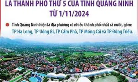 Đông Triều là thành phố thứ 5 của tỉnh Quảng Ninh từ 1/11/2024