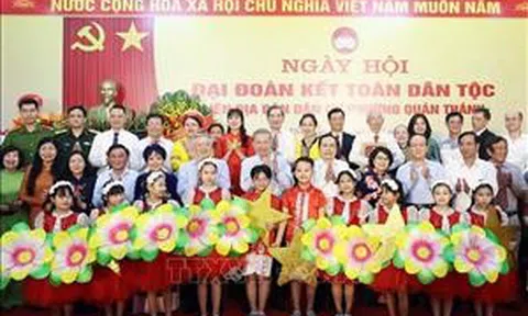 Tổng Bí thư Tô Lâm dự Ngày hội Đại đoàn kết toàn dân tộc tại phường Quán Thánh, Hà Nội