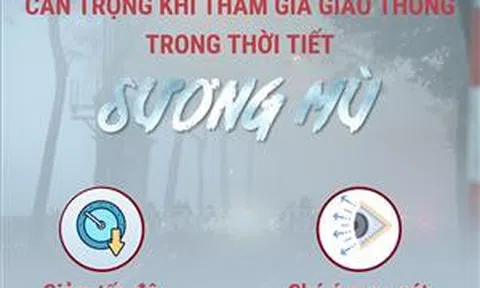 Cẩn trọng khi tham gia giao thông trong thời tiết sương mù