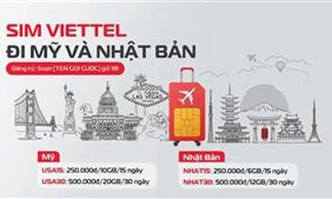 Viettel mở rộng gói cước, giảm giá hơn 50% data Roaming tại Mỹ và Nhật Bản