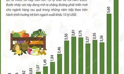 Dự báo năm 2024, xuất khẩu rau quả đạt kỷ lục hơn 7,2 tỷ USD