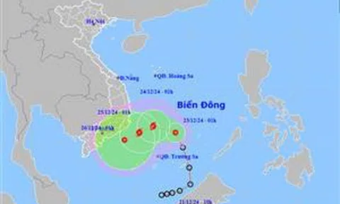 Thời tiết ngày 23/12: Áp thấp nhiệt đới có thể mạnh lên thành bão