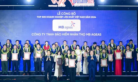 Bảo hiểm Nhân thọ MB Ageas Life lọt Top 500 Doanh nghiệp lớn nhất Việt Nam 2024