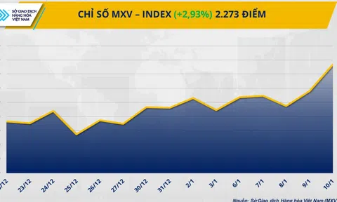 Chỉ số MXV-Index lên mức cao nhất trong vòng hơn 6 tháng