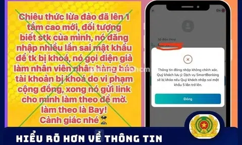 Thực hư chiêu lừa đảo "đăng nhập sai mật khẩu tài khoản ngân hàng"