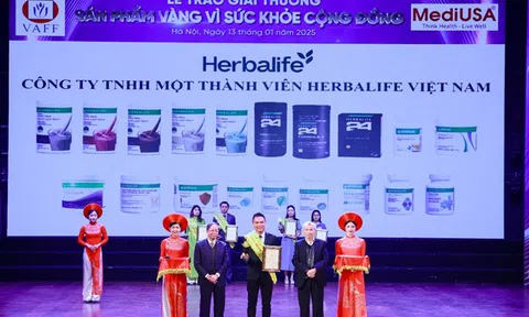 Herbalife Việt Nam đạt giải thưởng “Sản Phẩm Vàng Vì Sức Khỏe Cộng Đồng” lần thứ 10 liên tiếp