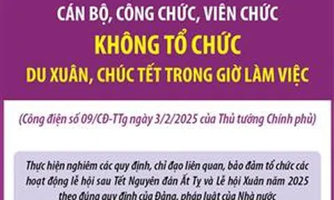 Cán bộ, công chức, viên chức không tổ chức du Xuân, chúc Tết trong giờ làm việc