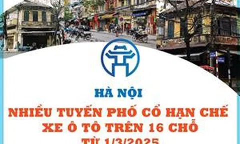 Hà Nội: Nhiều tuyến phố cổ hạn chế xe ô tô trên 16 chỗ từ 1/3/2025