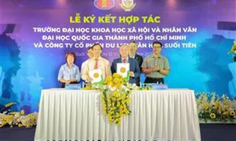 Công ty Cổ phần Du lịch Văn hóa Suối Tiên kí kết hợp tác với Trường ĐH Khoa học Xã hội và Nhân văn