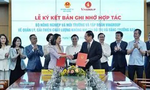 Vingroup và Bộ Nông nghiệp và Môi trường hợp tác toàn diện để cải thiện chất lượng không khí và tăng trưởng xanh