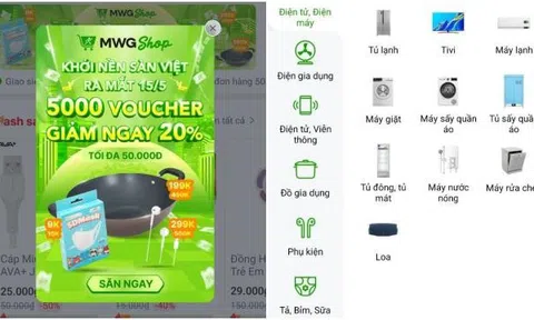 Thế Giới Di Động (MWG) trở lại cuộc đua thương mại điện tử với 'tân binh' MWG Shop