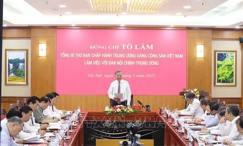 Tổng Bí thư Tô Lâm: Công tác nội chính phải hướng mục tiêu giữ vững ổn định để phát triển đất nước