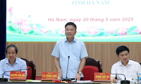 Phó Thủ tướng Lê Thành Long làm việc với tỉnh Hà Nam về triển khai dự án xây dựng Khu Đại học Nam Cao